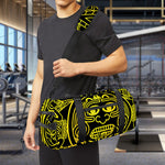 Black And Yellow Maya Calendar Print Gym Bag