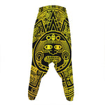 Black And Yellow Maya Calendar Print Hammer Pants