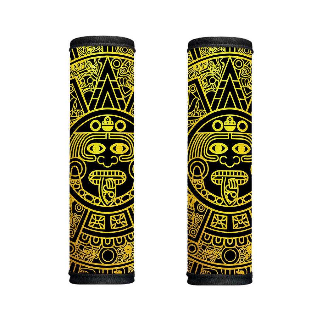 Black And Yellow Maya Calendar Print Handle Covers