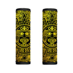 Black And Yellow Maya Calendar Print Handle Covers