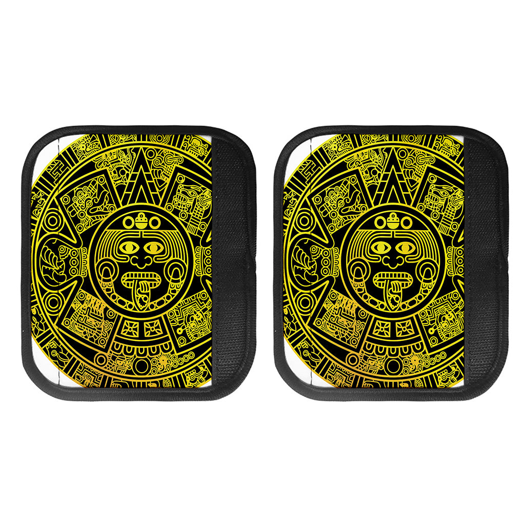 Black And Yellow Maya Calendar Print Handle Covers