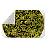 Black And Yellow Maya Calendar Print Indoor Door Mat