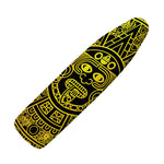Black And Yellow Maya Calendar Print Ironing Board Cover