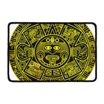 Black And Yellow Maya Calendar Print Kitchen Mat