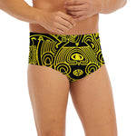 Black And Yellow Maya Calendar Print Men's Briefs