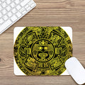 Black And Yellow Maya Calendar Print Mouse Pad