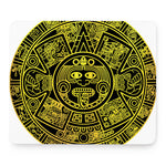 Black And Yellow Maya Calendar Print Mouse Pad