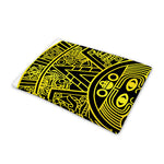 Black And Yellow Maya Calendar Print Pet Cooling Mat Cover
