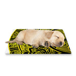 Black And Yellow Maya Calendar Print Pet Cooling Mat Cover
