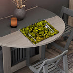 Black And Yellow Maya Calendar Print Placemat