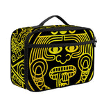 Black And Yellow Maya Calendar Print Portable Lunch Bag