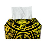 Black And Yellow Maya Calendar Print Rectangle Tissue Box Cover