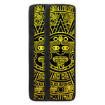 Black And Yellow Maya Calendar Print Refrigerator Handle Covers