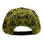 Black And Yellow Maya Calendar Print Snapback Cap