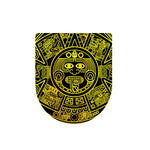 Black And Yellow Maya Calendar Print Toilet Lid Cover