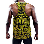 Black And Yellow Maya Calendar Print Training Tank Top
