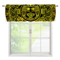Black And Yellow Maya Calendar Print Window Valance
