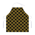 Black And Yellow Star of David Print Adjustable Apron