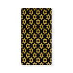 Black And Yellow Star of David Print Baby Crib Sheet