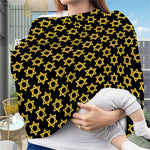 Black And Yellow Star of David Print Baby Seat Cover