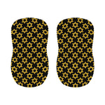 Black And Yellow Star of David Print Bar Stool Covers