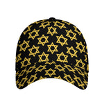 Black And Yellow Star of David Print Baseball Cap