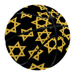 Black And Yellow Star of David Print Basketball