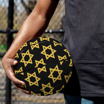Black And Yellow Star of David Print Basketball