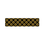 Black And Yellow Star of David Print Bed Runner