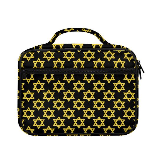 Black And Yellow Star of David Print Briefcase Bible Bag