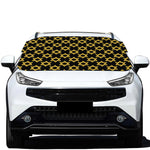Black And Yellow Star of David Print Car Windshield Snow Cover