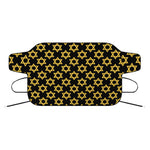 Black And Yellow Star of David Print Car Windshield Snow Cover