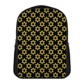 Black And Yellow Star of David Print Casual Backpack