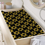 Black And Yellow Star of David Print Changing Pad Cover