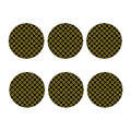 Black And Yellow Star of David Print Coaster Set