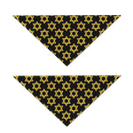 Black And Yellow Star of David Print Dog Bandana