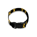 Black And Yellow Star of David Print Dog Collar