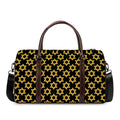 Black And Yellow Star of David Print Duffel Bag