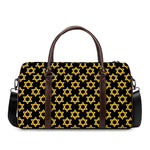 Black And Yellow Star of David Print Duffle Bag