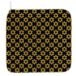 Black And Yellow Star of David Print Hand Towel