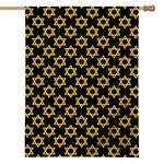 Black And Yellow Star of David Print House Flag