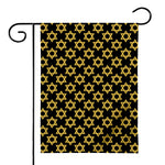 Black And Yellow Star of David Print House Flag