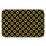 Black And Yellow Star of David Print Indoor Door Mat