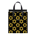 Black And Yellow Star of David Print Insulated Lunch Tote