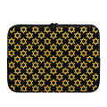 Black And Yellow Star of David Print Laptop Sleeve