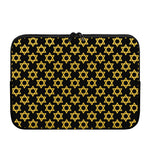 Black And Yellow Star of David Print Laptop Sleeve