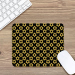 Black And Yellow Star of David Print Mouse Pad