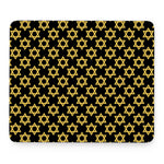 Black And Yellow Star of David Print Mouse Pad