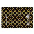 Black And Yellow Star of David Print Placemat