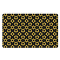 Black And Yellow Star of David Print Polyester Doormat